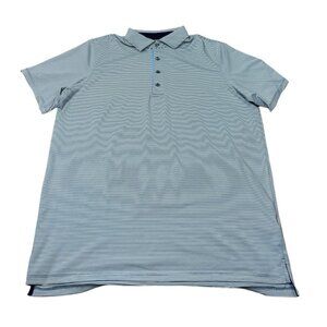 Grayson Polo Shirt Performance Golf Short Sleeve Gray Striped Men's XL